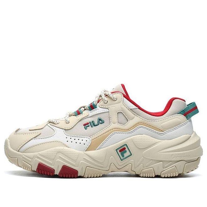 (WMNS) FILA Disruptor 2 Sneakers Beige White Red F12W216132FAN