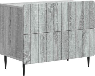 vidaXL Armario De Noche Gris Sonoma 62 X 34,5 X 49,5 Cm Vidaxl