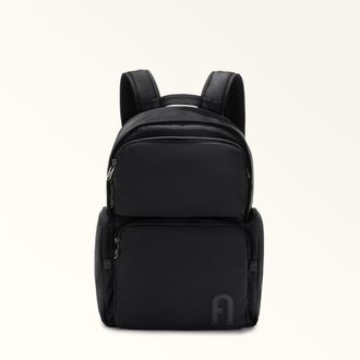 Furla Man Orion Zaino Xl Nero Nero Tessuto Impermeabile In Nylon Uomo