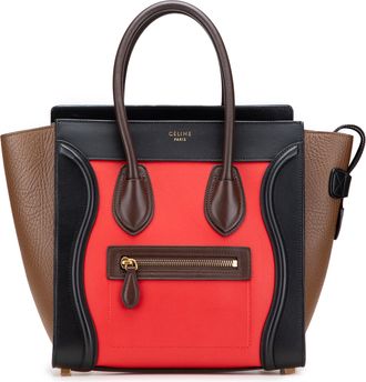 Celine Pre-owned Womens Luggage Nano Tote - Red Leather - One Size