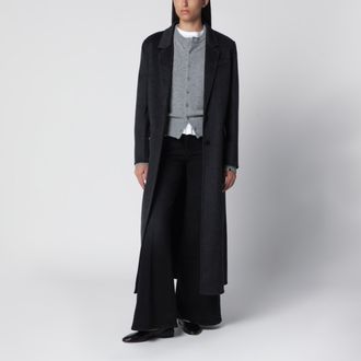 Isabel Marant Clesa Anthracite Wool and Cashmere Coat