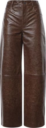 ottod'Ame Pantalones de piel - Trousers - Mujer - Marr&oacute;n - S