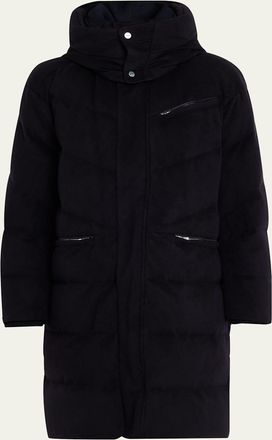 Kiton Mens Cashmere & Wool Down Parka Jacket