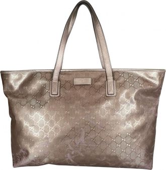 Gucci Gg Imprim&eacute; Gold Gg Imprim&eacute; Handbag Tote Bag (Pre-Owned)