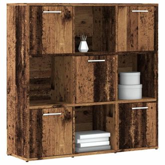 Berkfield Home Bookshelf Old Wood 90x28x90 cm Engineered Wood in Brown | Size: 90 x 28 x 90 cm