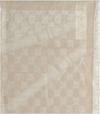 Max Mara Winter Scarves, female, Beige, Size: ONE SIZE Wool and Silk Scarf