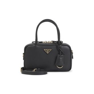 Prada Black Logo Satchel