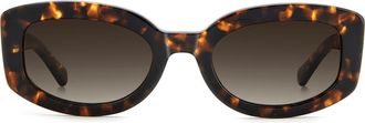 Kate Spade New York ailey 53mm gradient rectangular sunglasses in Havana/brown Sf at Nordstrom
