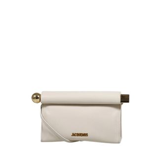 Jacquemus Le Sac Rond Carr&eacute; - Dames - Tassen - Wit - Maat: ONE Size Katoen