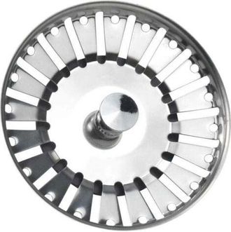 OEM Cestello Di Scarico Manuale Per Lavello Da 84 Mm - Acciaio Inox - Filtrazione Efficace Dei Residui - Previene Le Ostruzioni Da Sifone