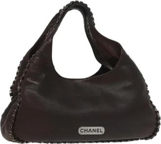 Chanel Tweedehands leren handtassen - Dames - Vintage Schoudertas - Bruin - ONE Size - Vintage