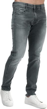 Replay Mens Andbass Slim Fit Jeans in Grey Cotton - Size 34 Regular