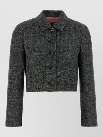Gucci wool two-tone cropped blazer