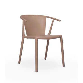 Resol Woody Flat Eco Fauteuil Recycl&eacute; Int&eacute;rieur, Ext&eacute;rieur Brun Terre - Set 4