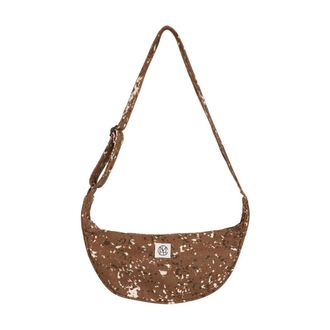 Moss Copenhagen Vola Bumbag AOP - Dames - Tassen - Bruin - Maat: ONE Size Katoen