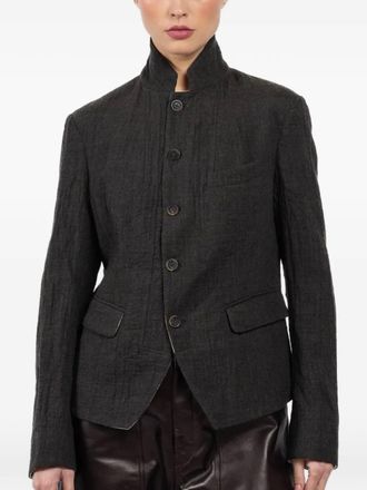 Forme Dexpression stand-collar buttoned jacket - Grijs