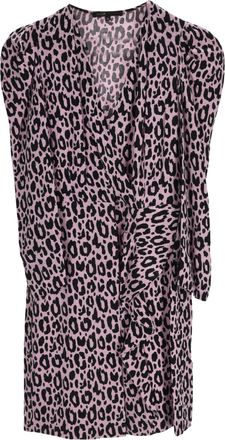 Maje mini-jurk met dierenprint in veelkleurige cupro