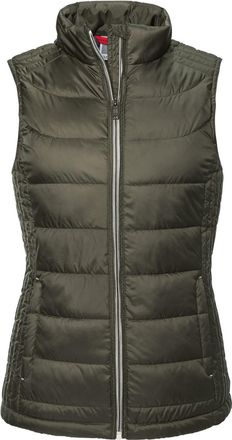 Russell Athletic Russell Dames/dames Nano Body Warmer (Donkere Olijf)