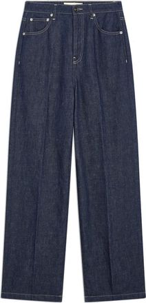 Semicouture Jeans, Dames, Blauw, W27, Katoen, Agata Wide Straight Jeans