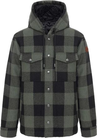 Colmar Gewatteerd Overshirt met Capuchon - Heren - Outdoorjassen - Groen - S - Katoen - Fitness