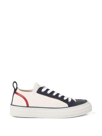 Brunello Cucinelli White Color Block Sneaker