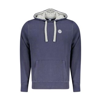 North Sails Hoodies & sweatvesten, Heren, Blauw, S, Katoen, Katoenen Relaxed-Fit Sweatshirt
