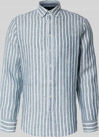 Christian Berg Slim Fit Freizeithemd aus reinen Leinen in Metallic Gruen, Gr&ouml;&szlig;e 3XL