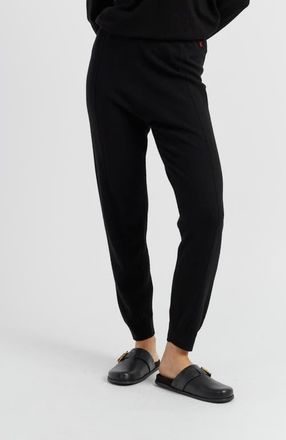 Chinti and Parker Wool Cashmere Cuffed Joggers in Black at Nordstrom, Size X-Large
