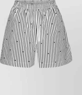 Rotate waistband striped logo shorts side pockets