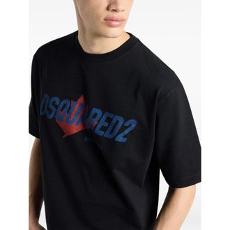 Dsquared2 Logo-Print Cotton T-Shirt - Black
