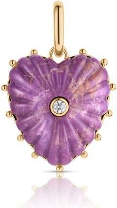 Thatch Malene Heart Clip Charm in Purple Mica at Nordstrom