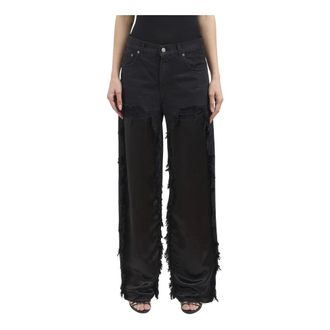 Haikure Wide Jeans, female, Gray, Size: W24 Bonnie Satin Bull Jeans