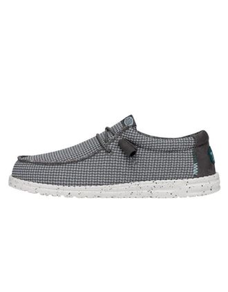 Hey Dude Wally Sport Mesh 40403-030 Mens Gray White Casual Shoes SHOP446