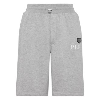 Philipp Plein Korte Broeken, Heren, Grijs, M, Katoen, Jogging Shorts Iconic