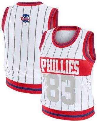 WEAR by Erin Andrews Womens WEAR by Erin Andrews White Philadelphia Phillies Sporty Tank Top at Nordstrom, Size X-Large