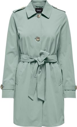 Only Trenchcoat ONLY ONLDISA LIFE SB TRENCHCOAT CC OTW, Damen, Gr. XS, jadeite, Web, Obermaterial: 100% Polyester, unifarben, Po-bedeckend, V-Ausschnitt, M