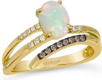 Le Vian Good Karma 14K 0.71 Ct. Tw. Diamond & Opal Cocktail Ring