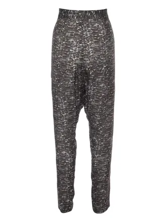 Joseph printed tapered trousers - women - Silk - M - Grey