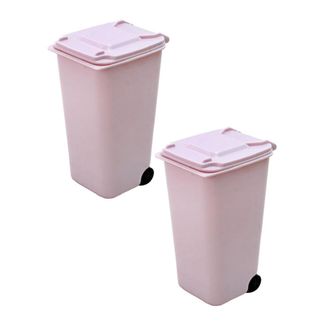 OEM Papelera De Pl&aacute;stico Mini Xubond Con Tapa, Caja De Almacenamiento, Organizador De Escritorio, Portal&aacute;pices, Tela Rosa, Suministros De Almacenamiento P