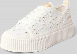 Buffalo Sneaker mit Stitchings Modell MADISON LOW BLOOM in Weiss, Gr&ouml;&szlig;e 36