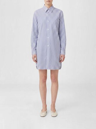 Comme Des Gar&ccedil;ons Mini abito chemisier a righe in cotone con maniche lunghe