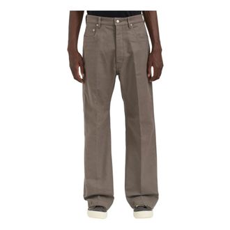 Rick Owens Wide Trousers, male, Gray, W29, Geth Jeans
