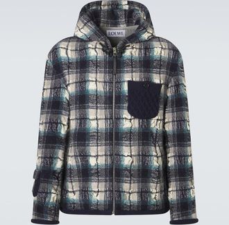 Loewe Giacca in lana e lino a quadri