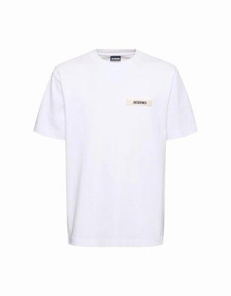 Jacquemus Mens Jacquemus The Gros Grain T-Shirt in White - Size: 38