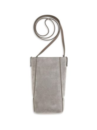 Brunello Cucinelli Womens Bc Duo Suede Cell Phone Case Ice Calf Leather Bos Taurus Beauty Cases