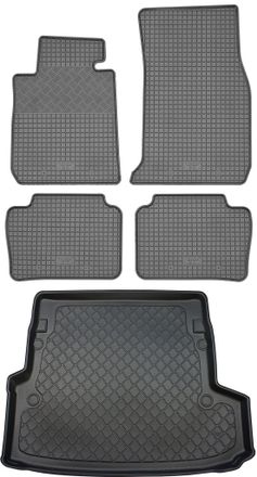 OEM Bmw Serie 3 F31 Touring Estate (5 Puertas) De 12/2012 A 02/2019. Juego: Alfombrillas De Goma Para Coche + Alfombrilla Para Maletero