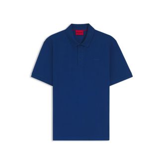 HUGO BOSS Cotton-piqu&eacute; polo shirt with logo print