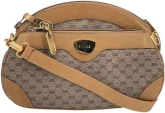 Gucci Pre-owned Cross Body Bags, female, Beige, Size: ONE SIZE Pre-owned Cotton gucci-bags