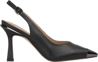 Alma En Pena Metallic Toe Cap Heel Shoe - Dames - Pumps - Zwart - 41 EU - Schoenen
