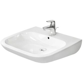 Duravit Duravit D-code Vital Lavabo Con Plataforma Para Grifo Rebosadero 600x550mm 1 Orificio Para Grifer&iacute;a Blanco